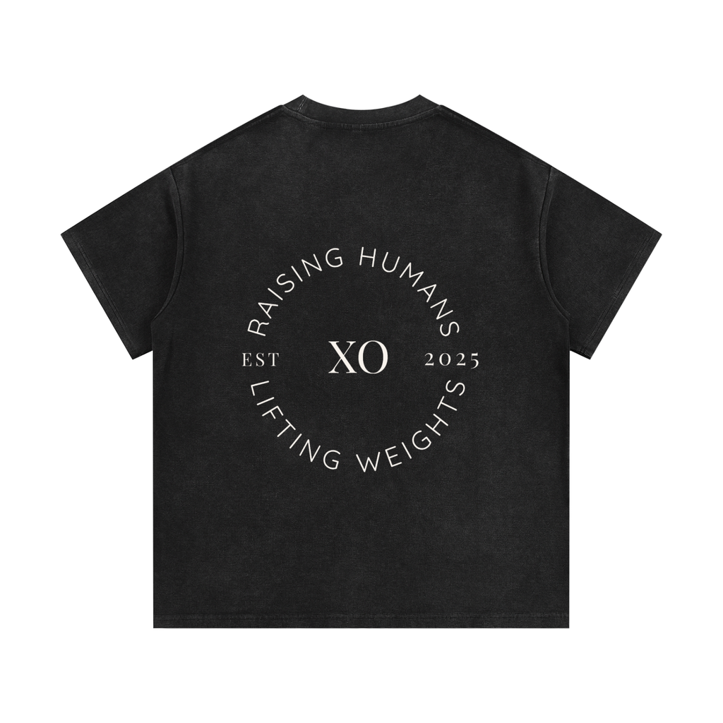 RAISING HUMANS - Mineral Wash Waffle Knit T-Shirt