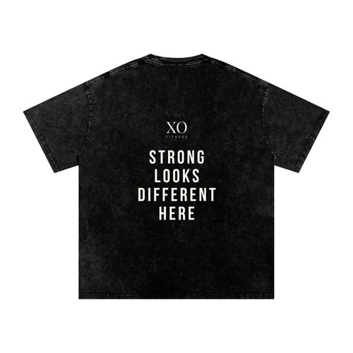 LIVE FULLY - Snow Washed Oversized Cotton T-Shirt