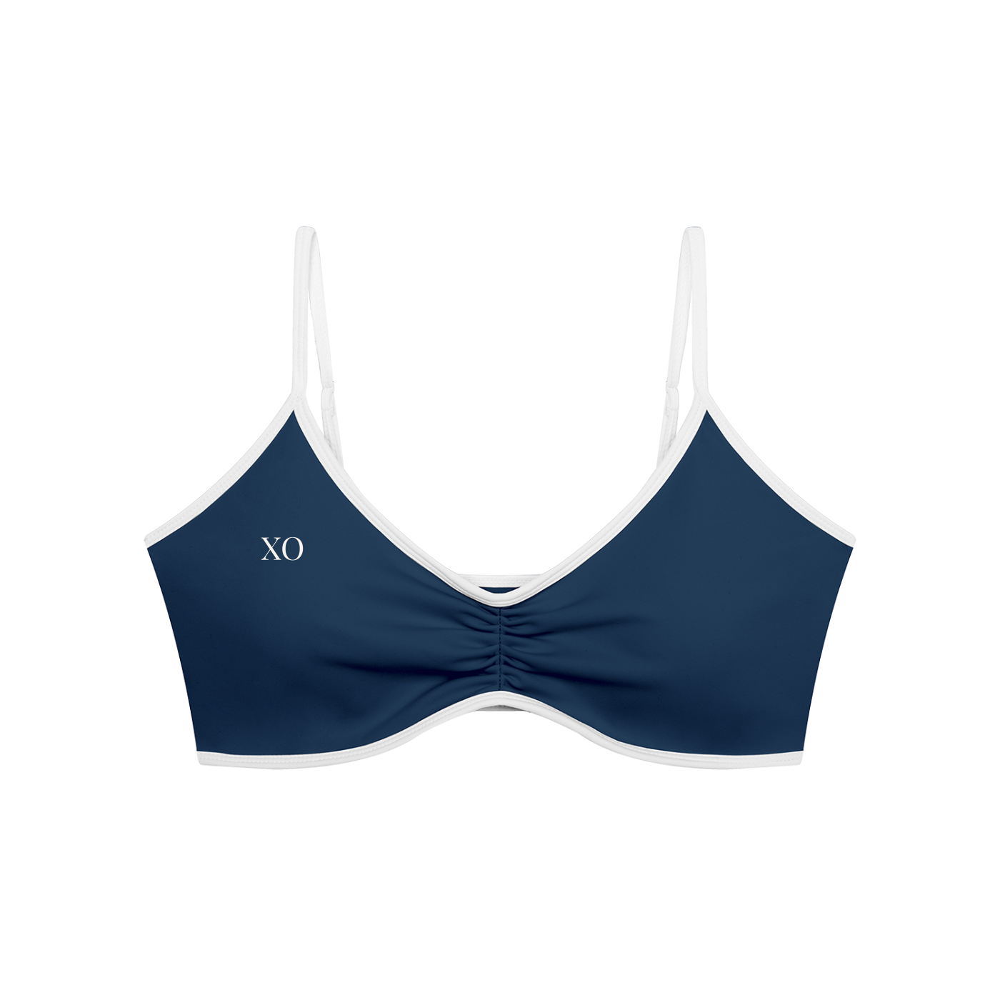 Women's Color Block Ruched V-Neck Sports Bra