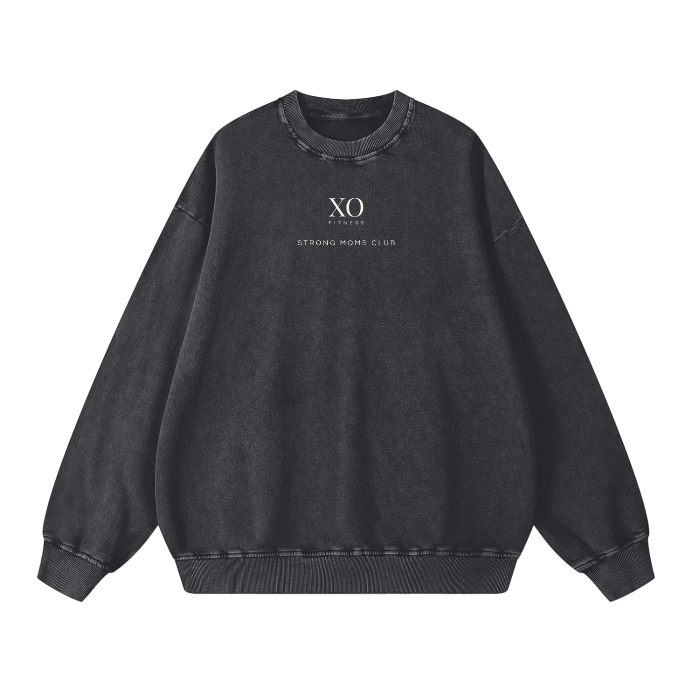 STRONG MOMS CLUB - Snow Washed Oversized Sweatshirt