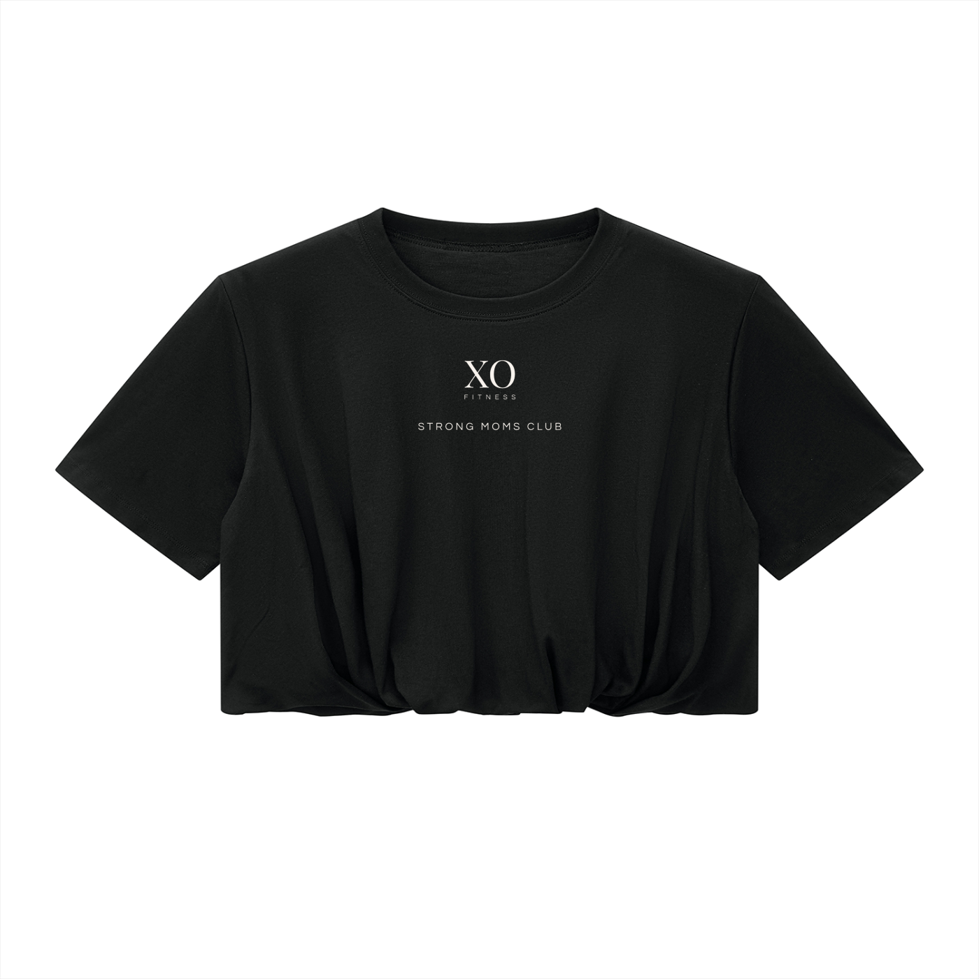 STRONG MOMS CLUB - Women’s Crop Bubble Hem T-Shirt